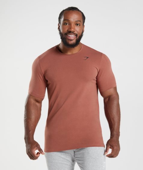 Men's Gymshark Essential T-Shirts Rose | NZ 4AOBCM